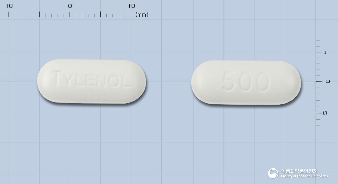 타이레놀정500밀리그람(아세트아미노펜)(수출명:TylenolExtraStrengthCaplets)