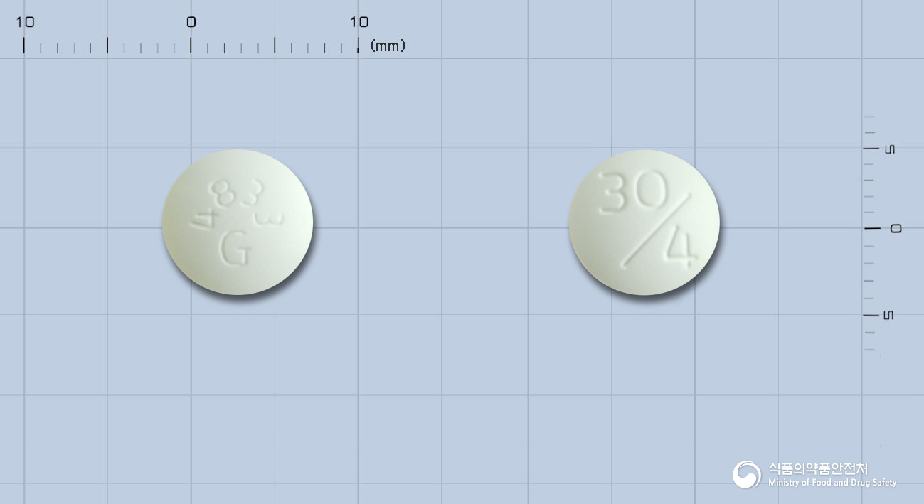 액토스릴정30/4밀리그램