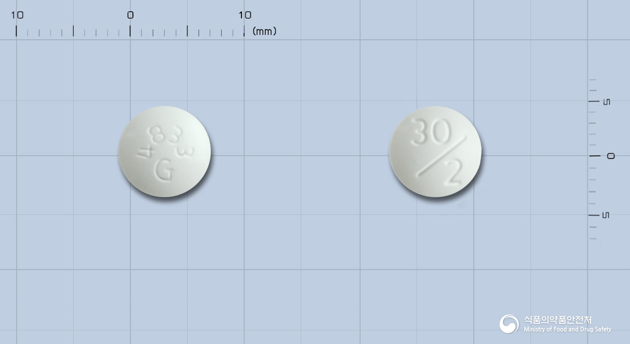 액토스릴정30/2밀리그램