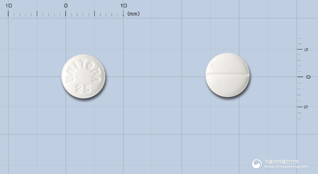 유니토파정25밀리그람(토피라메이트)